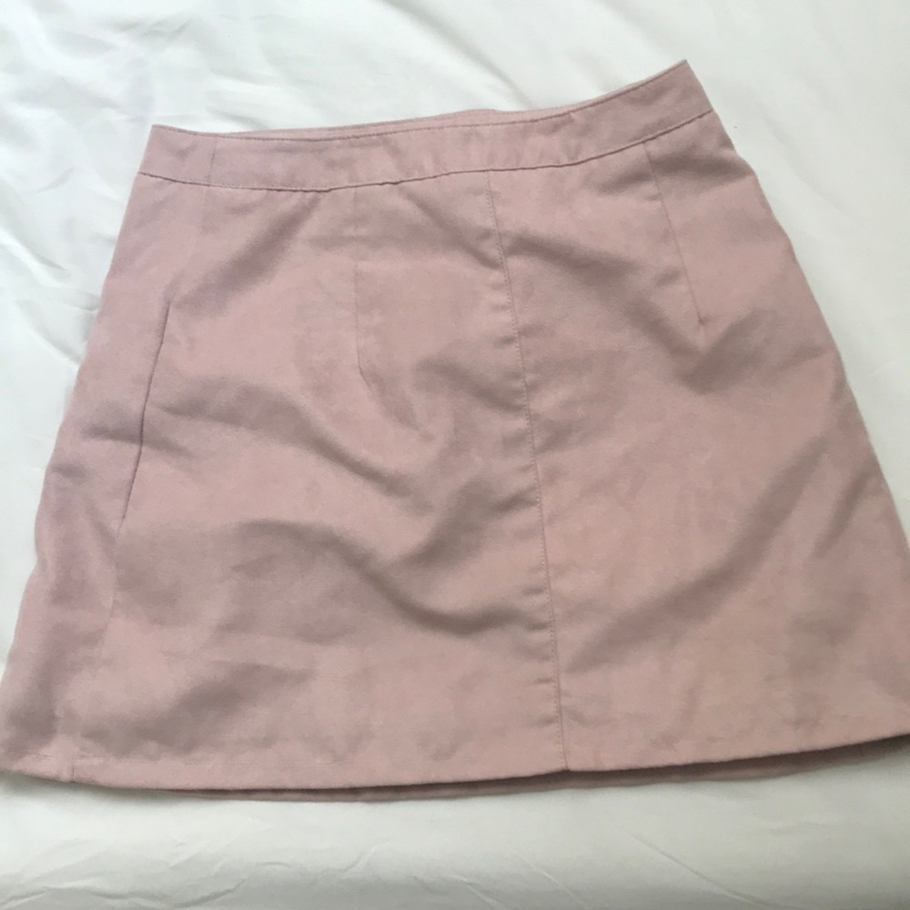 H & M Divided Size 4 Pink Button Up Skirt - Picture 3 of 4
